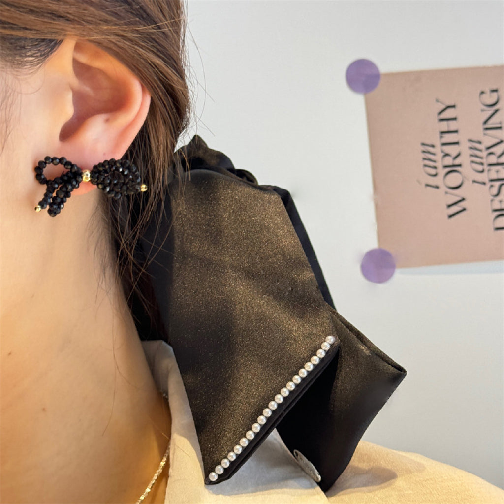Pretty in Ribbons Earrings - Black
