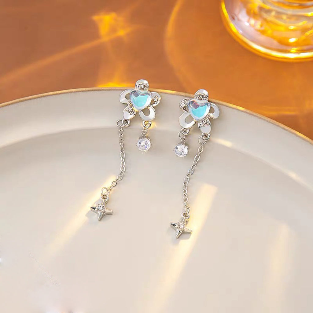 Meteor Shower Moonstone Earrings