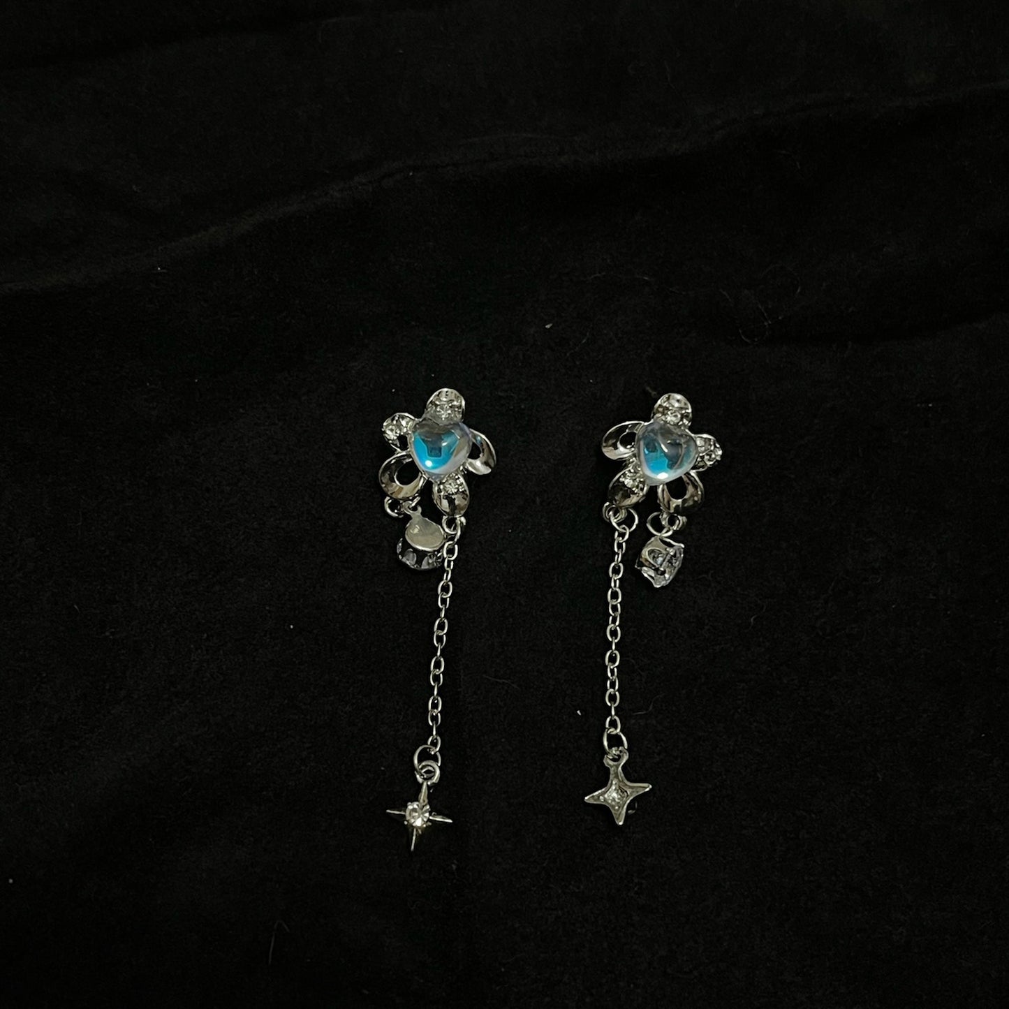 Meteor Shower Moonstone Earrings