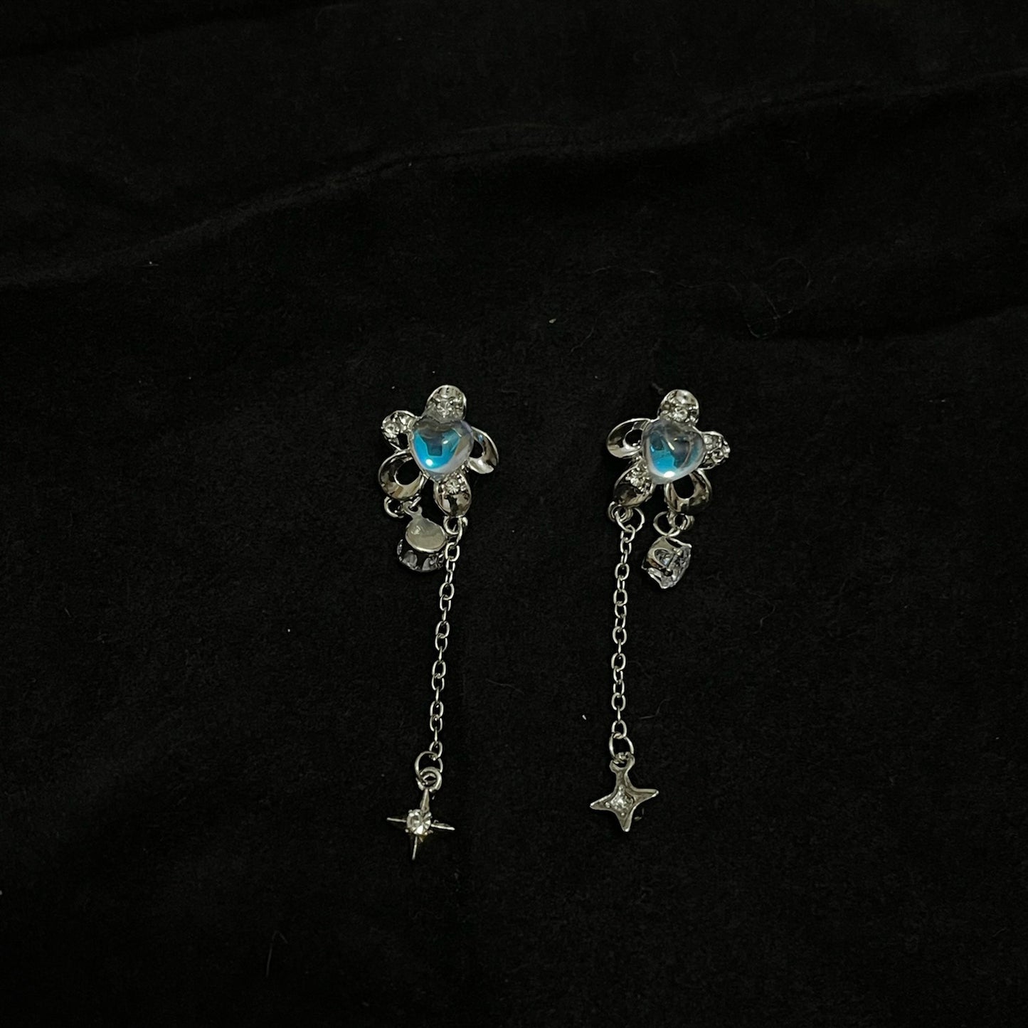 Meteor Shower Moonstone Earrings