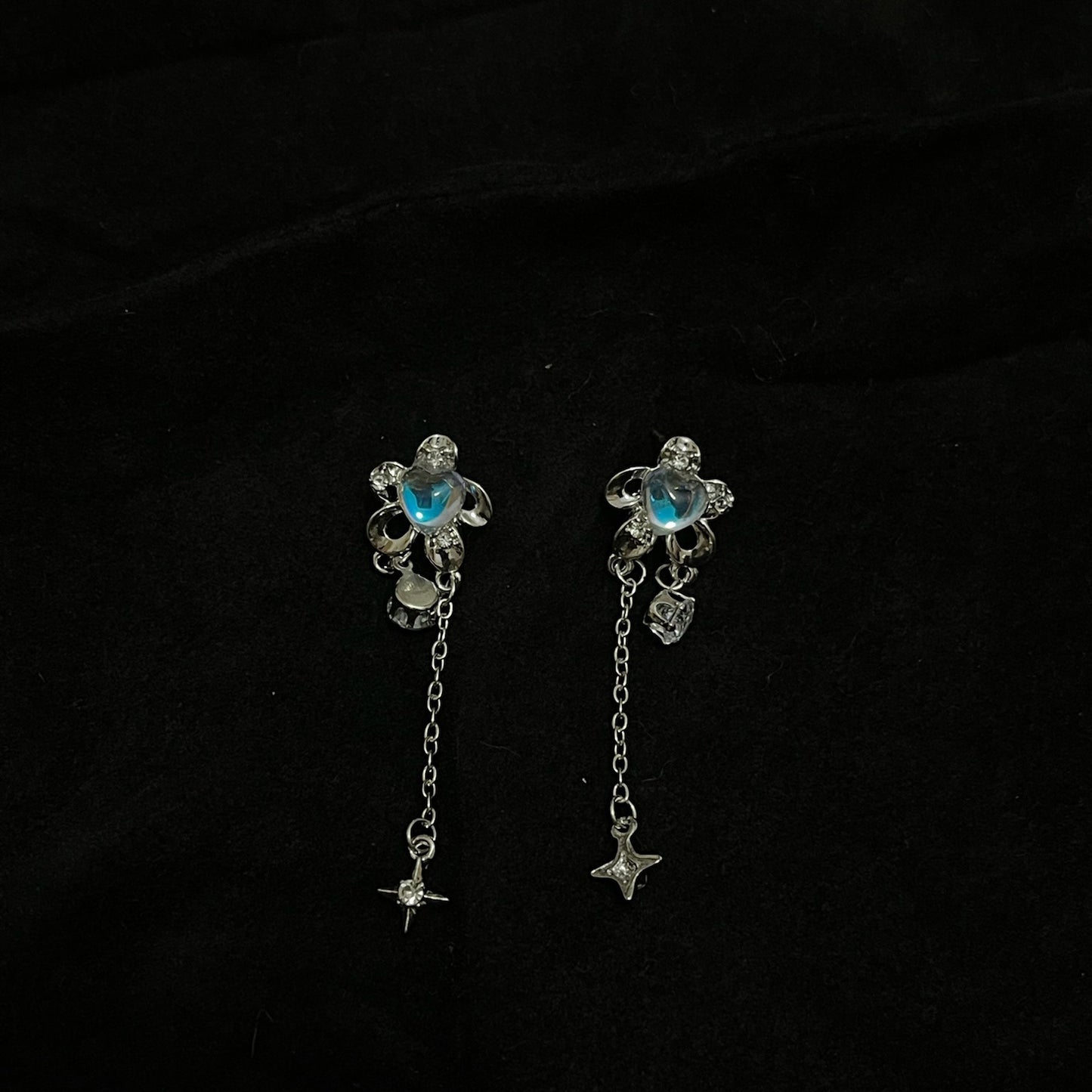 Meteor Shower Moonstone Earrings