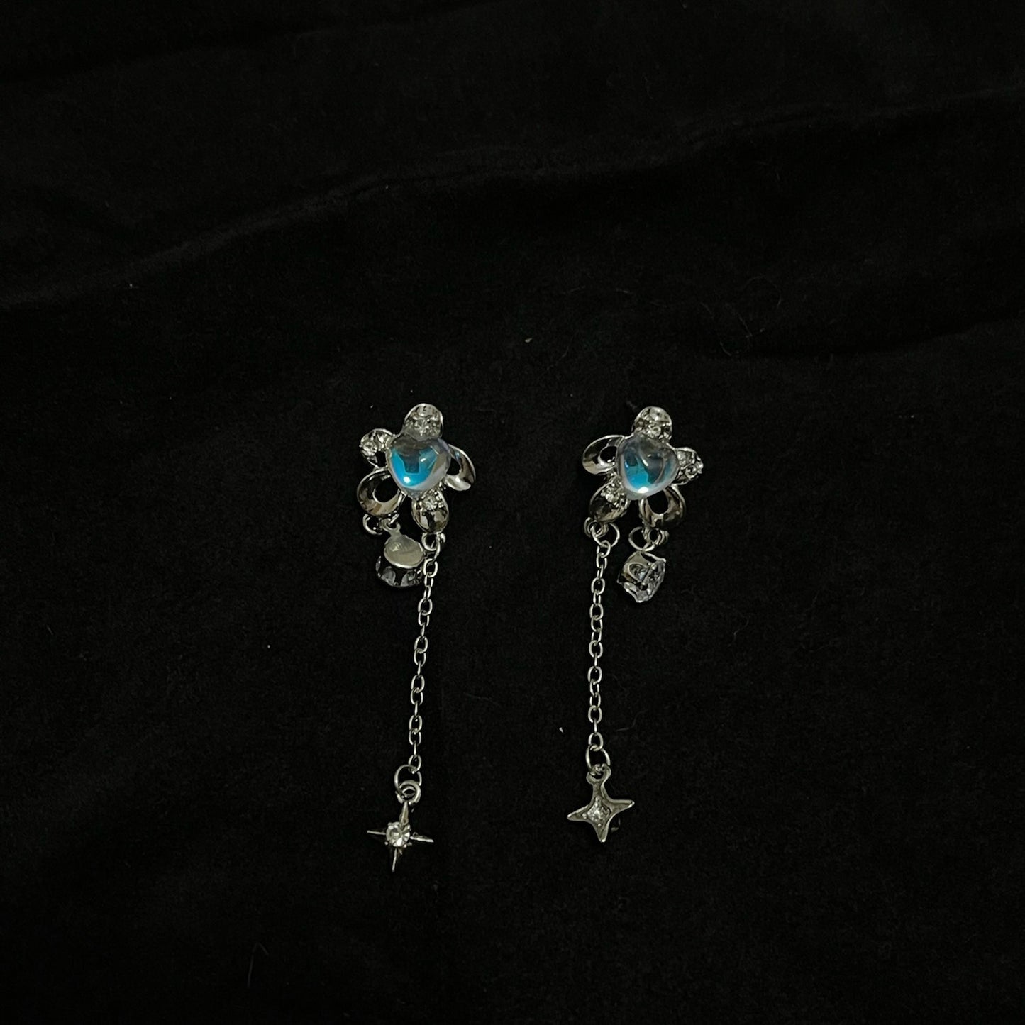 Meteor Shower Moonstone Earrings