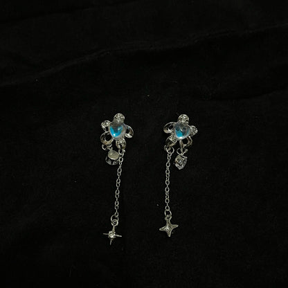 Meteor Shower Moonstone Earrings