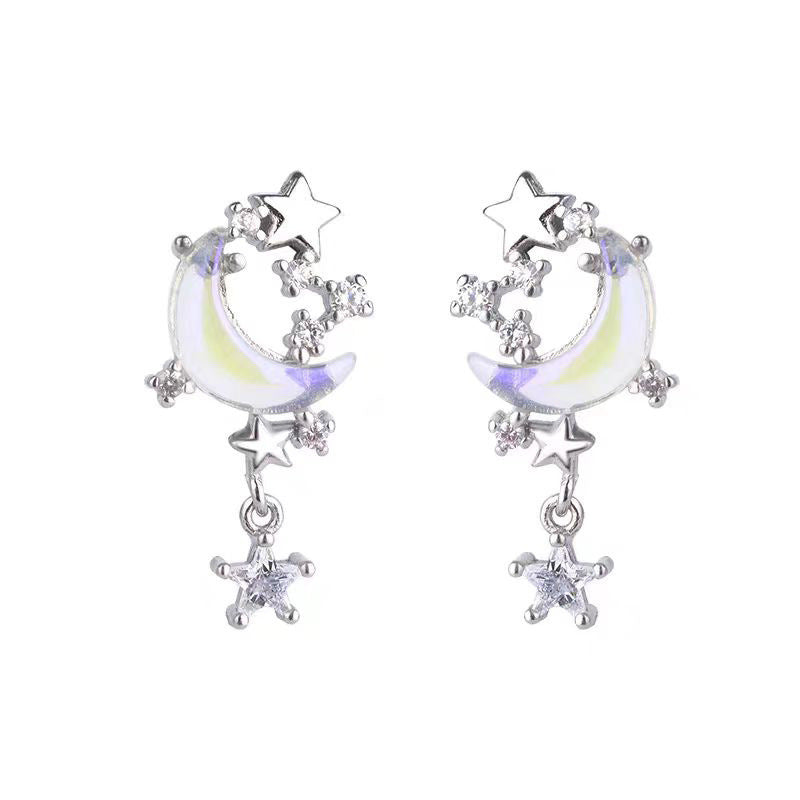 Starry Night Moonstone Earrings