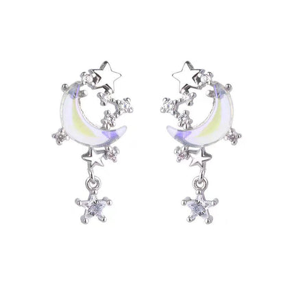 Starry Night Moonstone Earrings